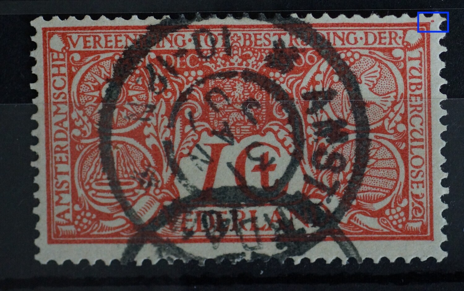 NVPH 84 - rode punt in de rechterbovenhoek NVPH 84 - rode punt in de rechterbovenhoek