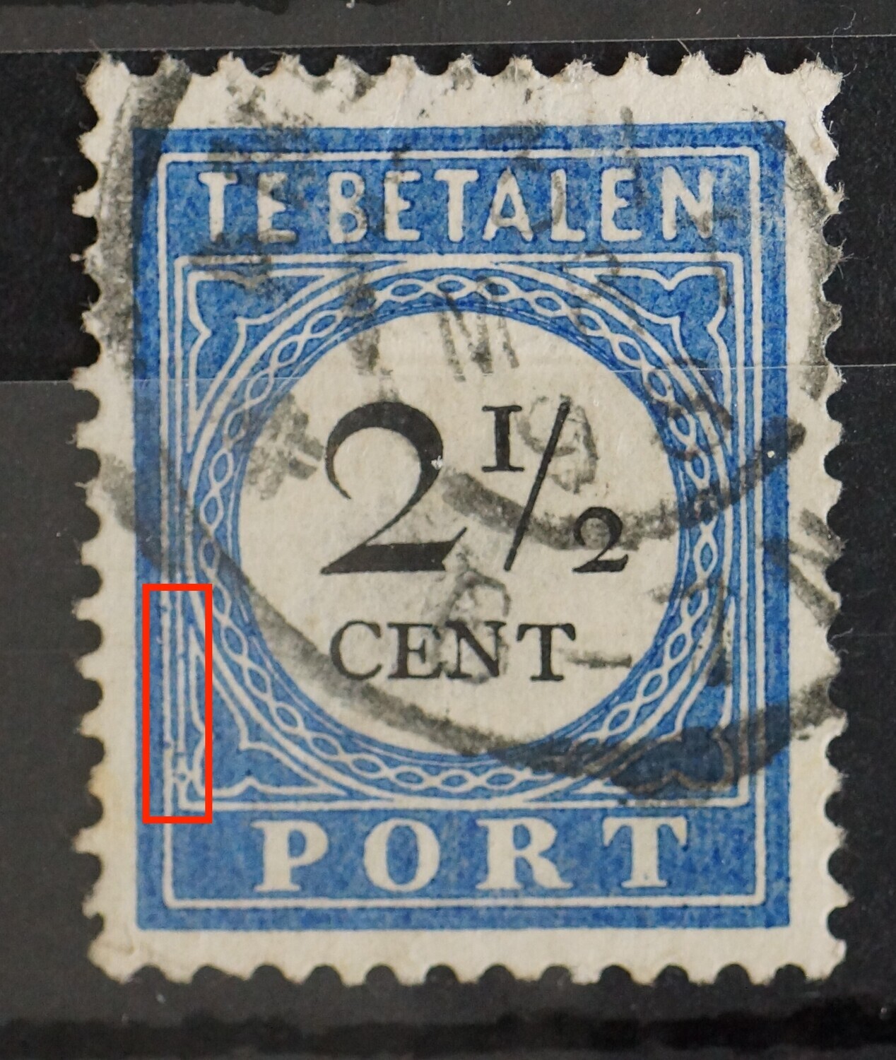 NVPH P16 - groot aantal blauwe punten bij kaderlijnen links