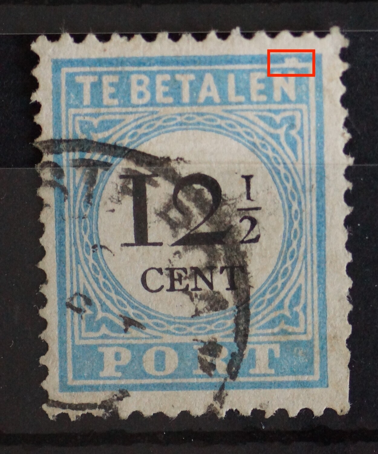 NVPH P8 - wit balkje boven de N van BETALEN