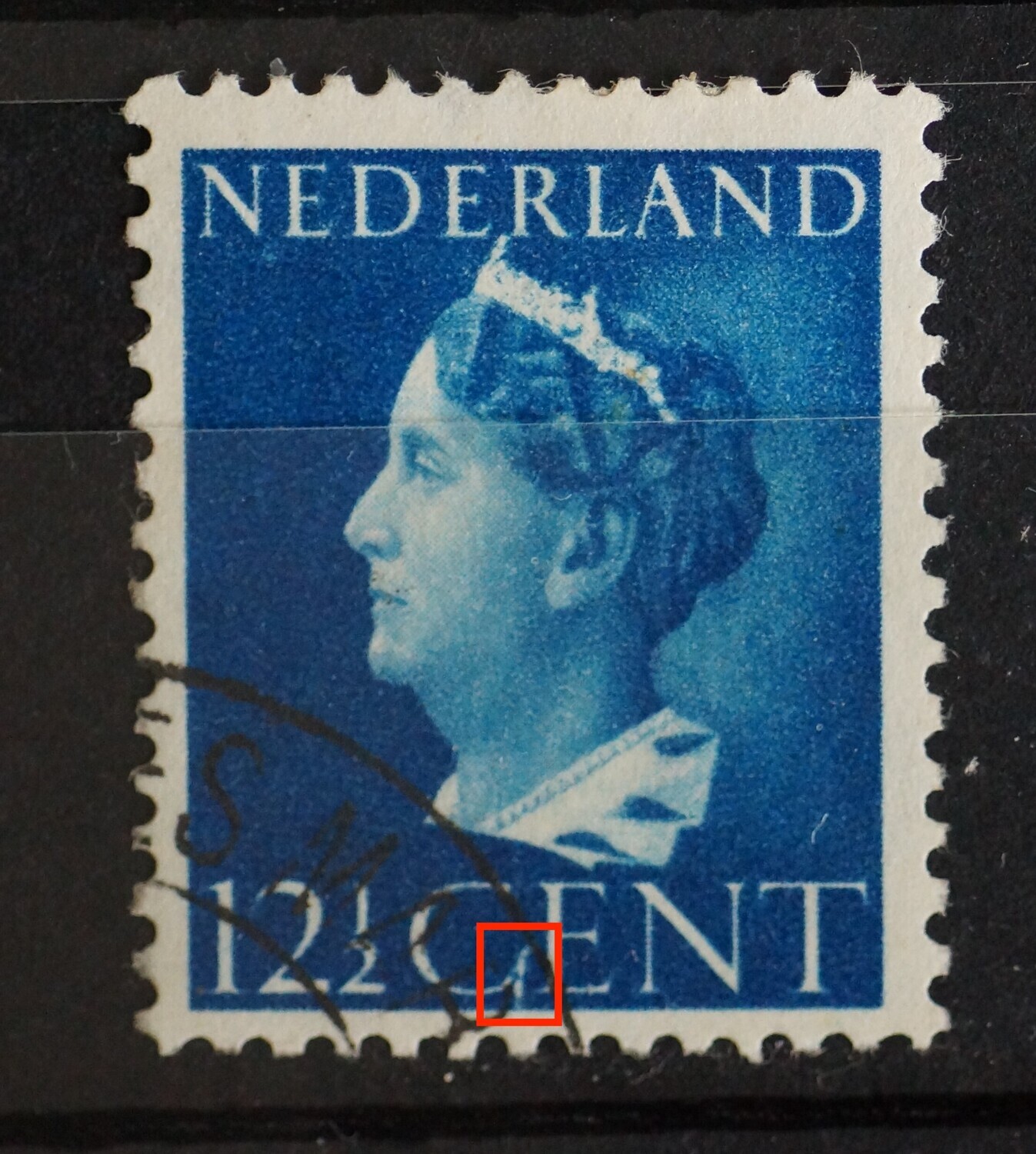 NVPH 336 - GENT i.p.v. CENT (kras door de C) - 336P