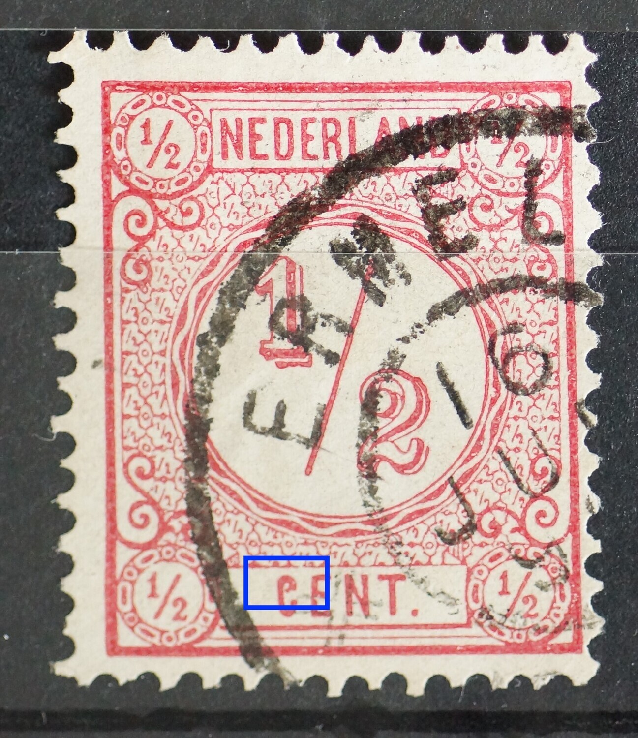 NVPH 30 - roze punt in de C van CENT