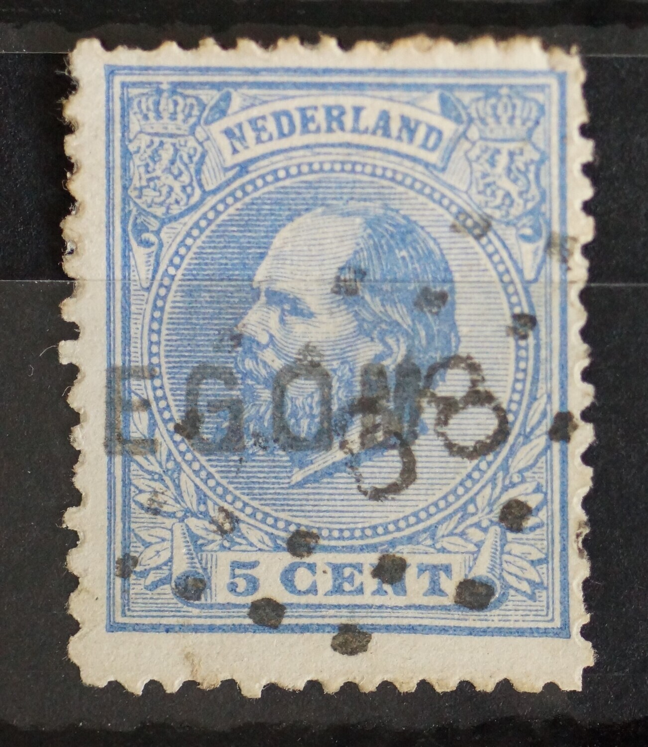 68 (Leiden) + kantoornaamstempel Hillegom op NVPH 19