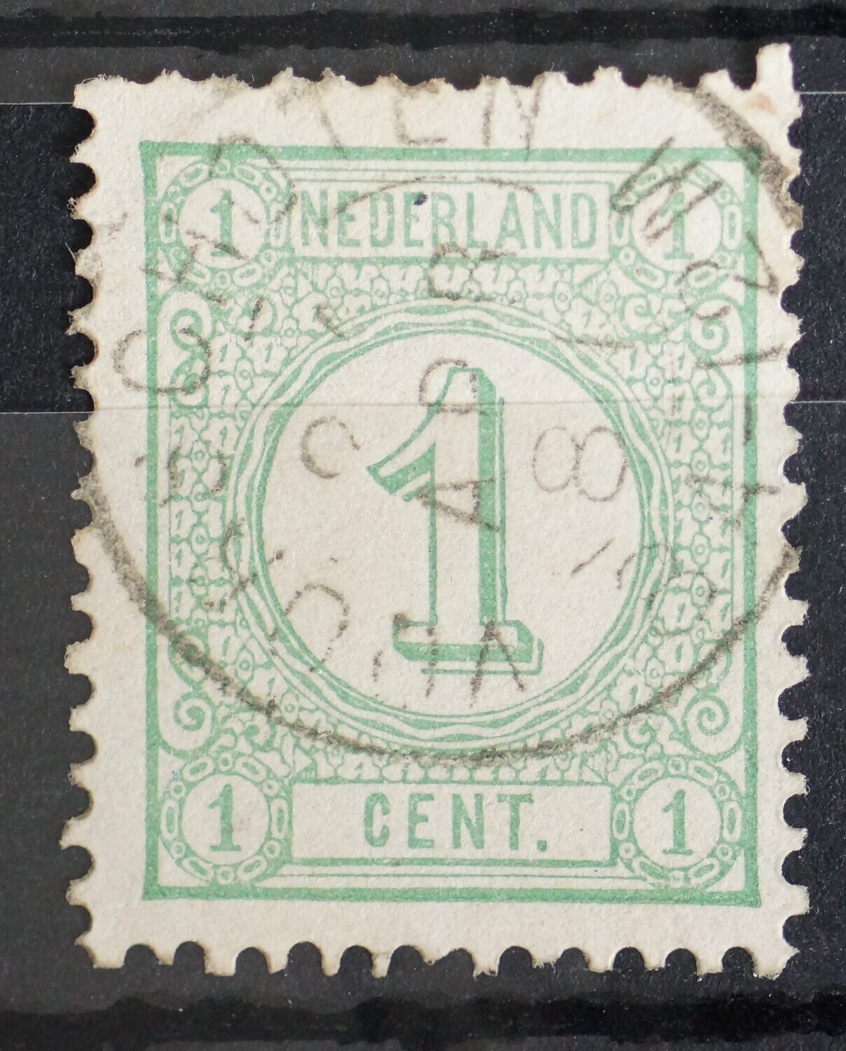 Tweeletterstempel Voorschoten op NVPH 31
