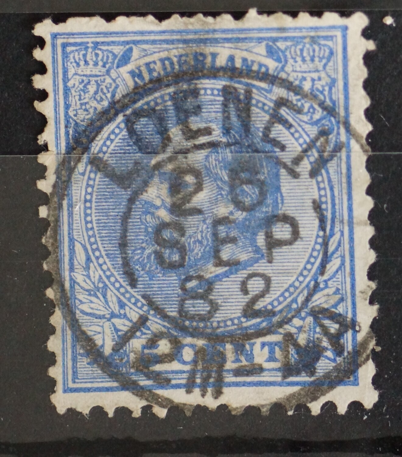 Tweeletterstempel Loenen op NVPH 19