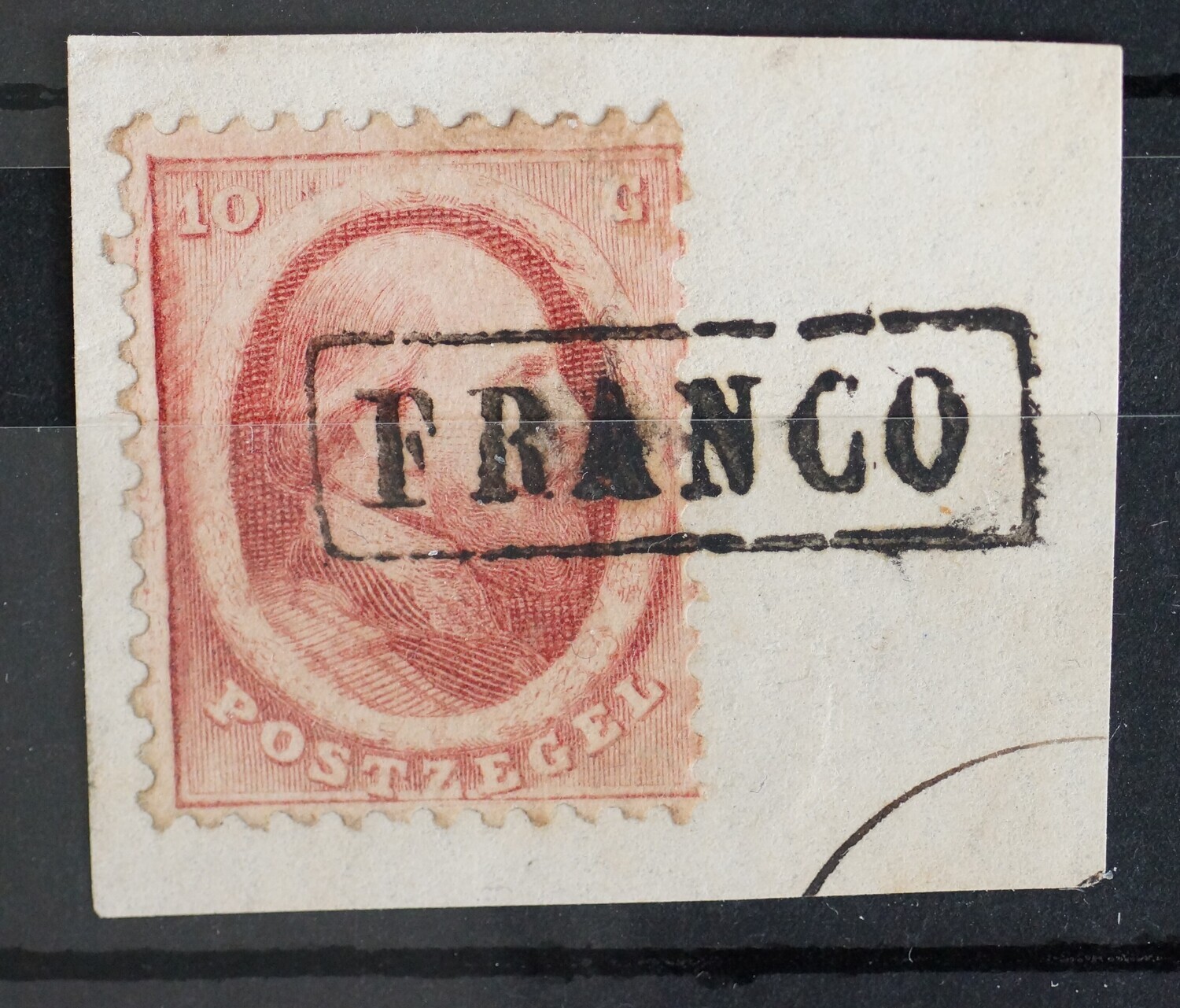 Franco in omlijsting op NVPH 5