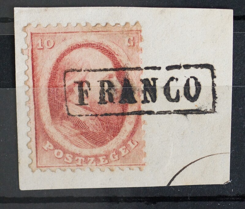 Franco in omlijsting op NVPH 5
