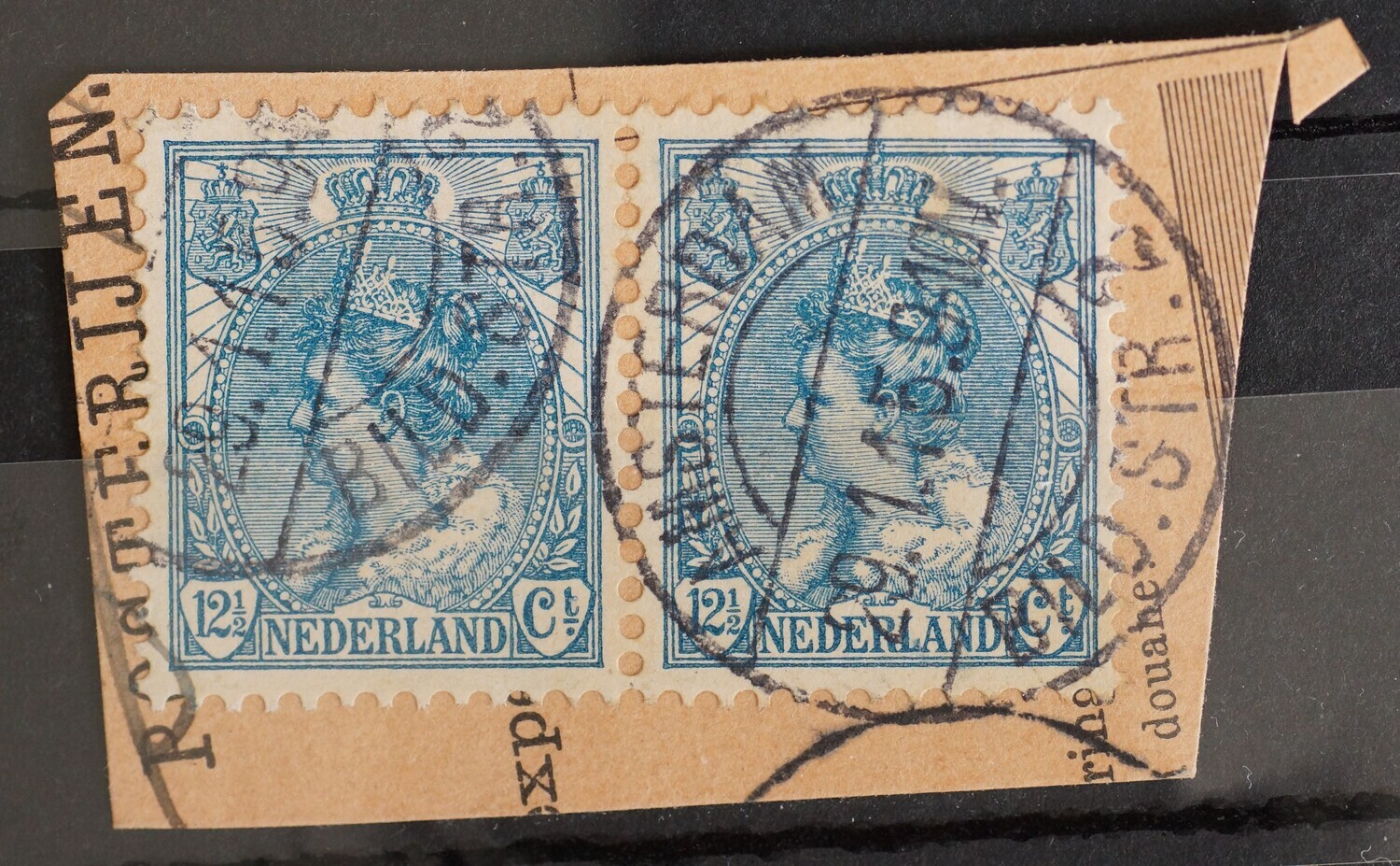 Amsterdam Bild. Str. 2 op NVPH63 (paar) - schaars!
