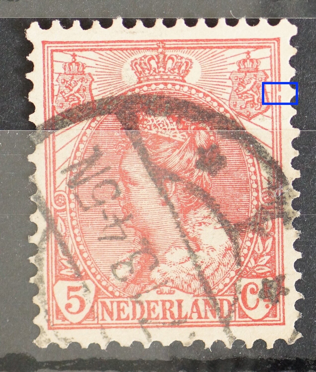 NVPH 60 - breuk in kaderlijn rechts NVPH 60 - breuk in kaderlijn rechts