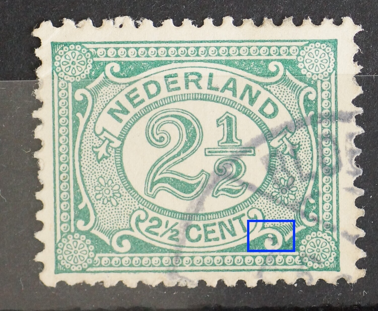 NVPH 55 - witte vlek rechts