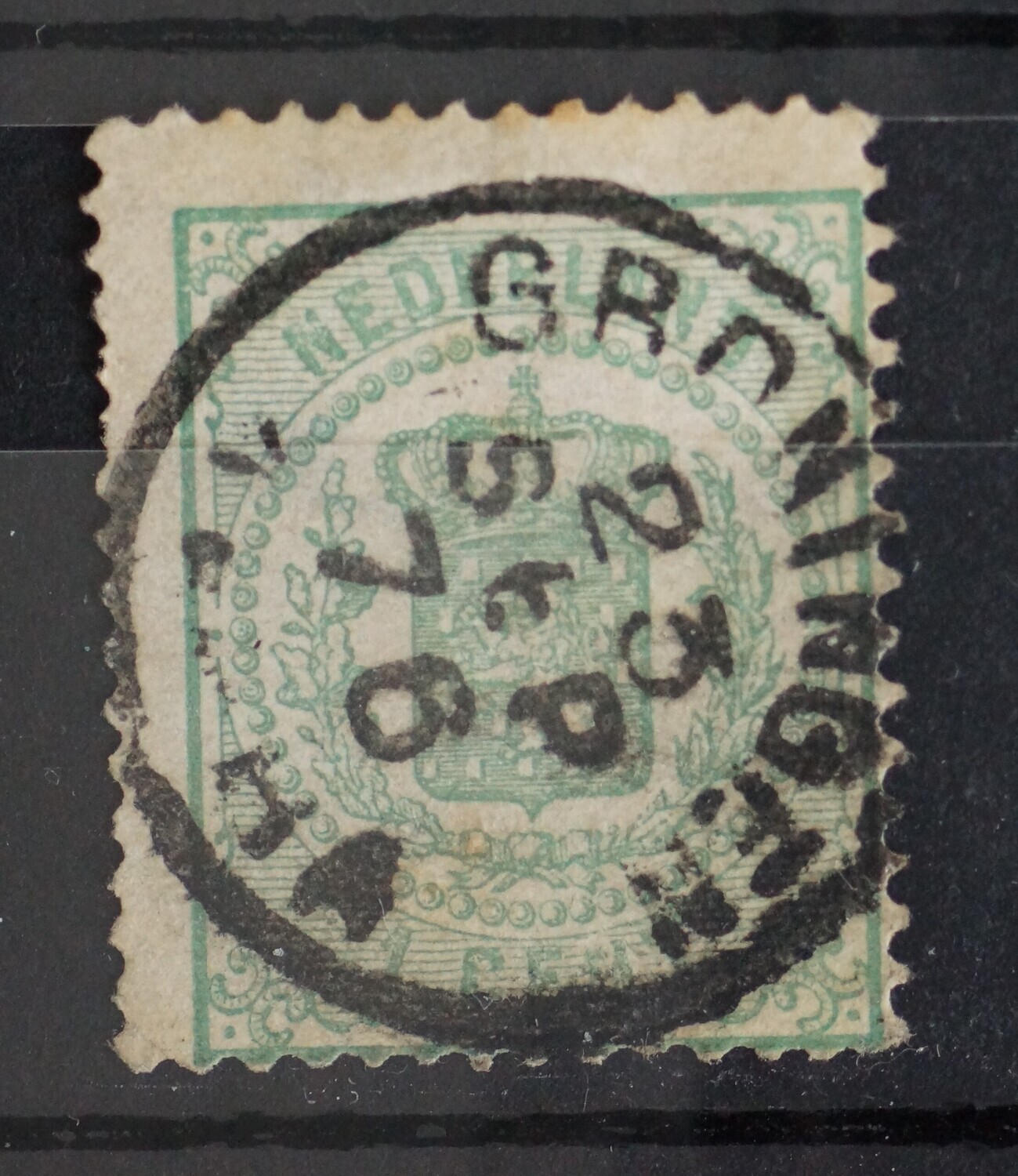 Tweeletterstempel Groningen op NVPH 15