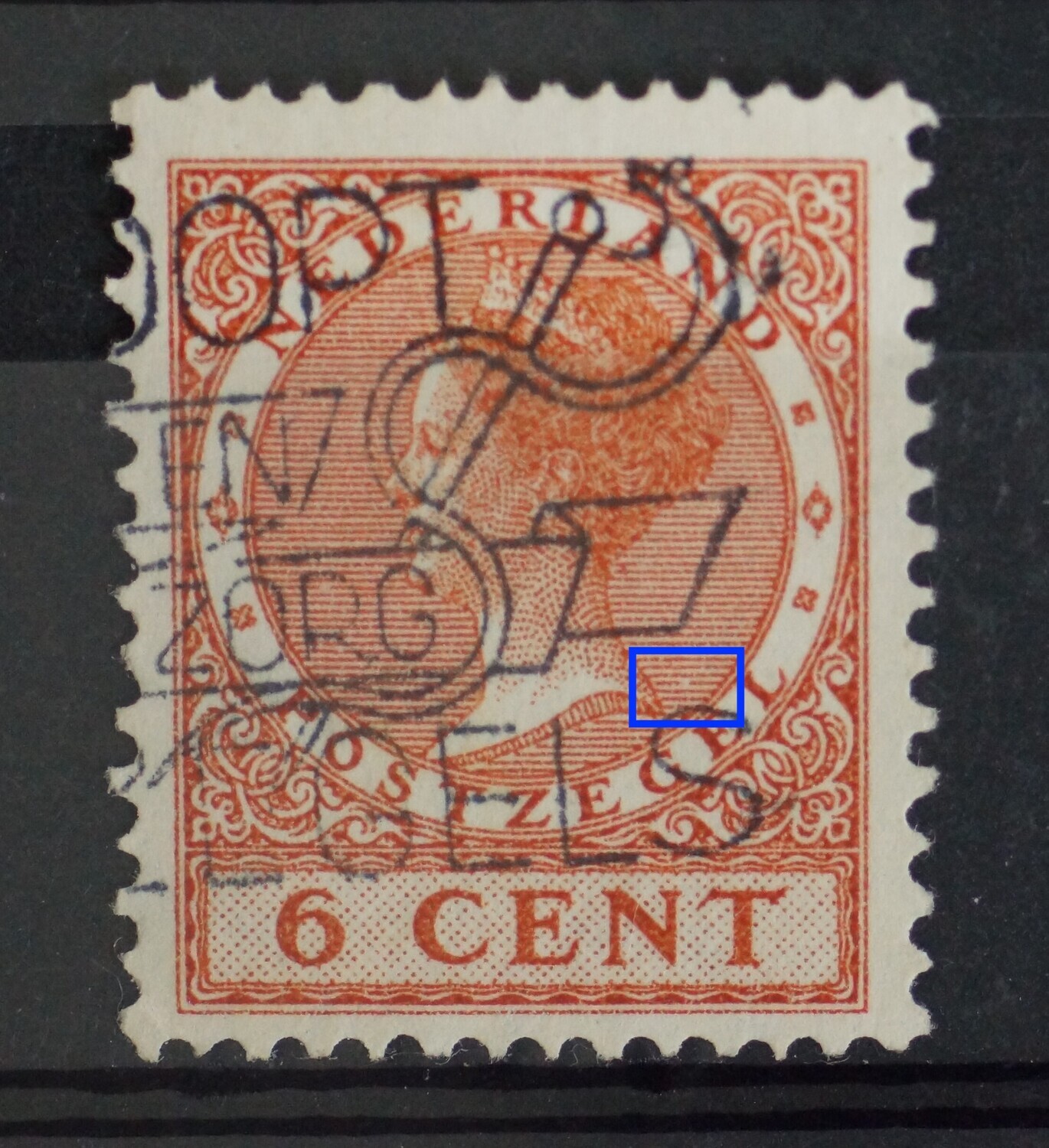 NVPH 178 - breuk in arcering rechts