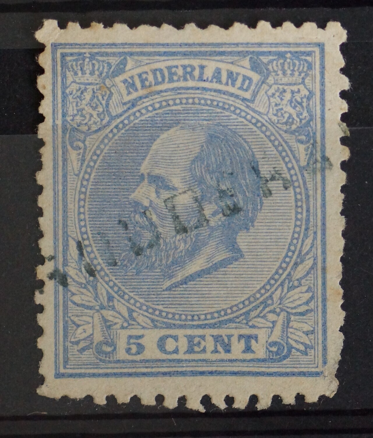 Gouderak (in blauw) op NVPH 19