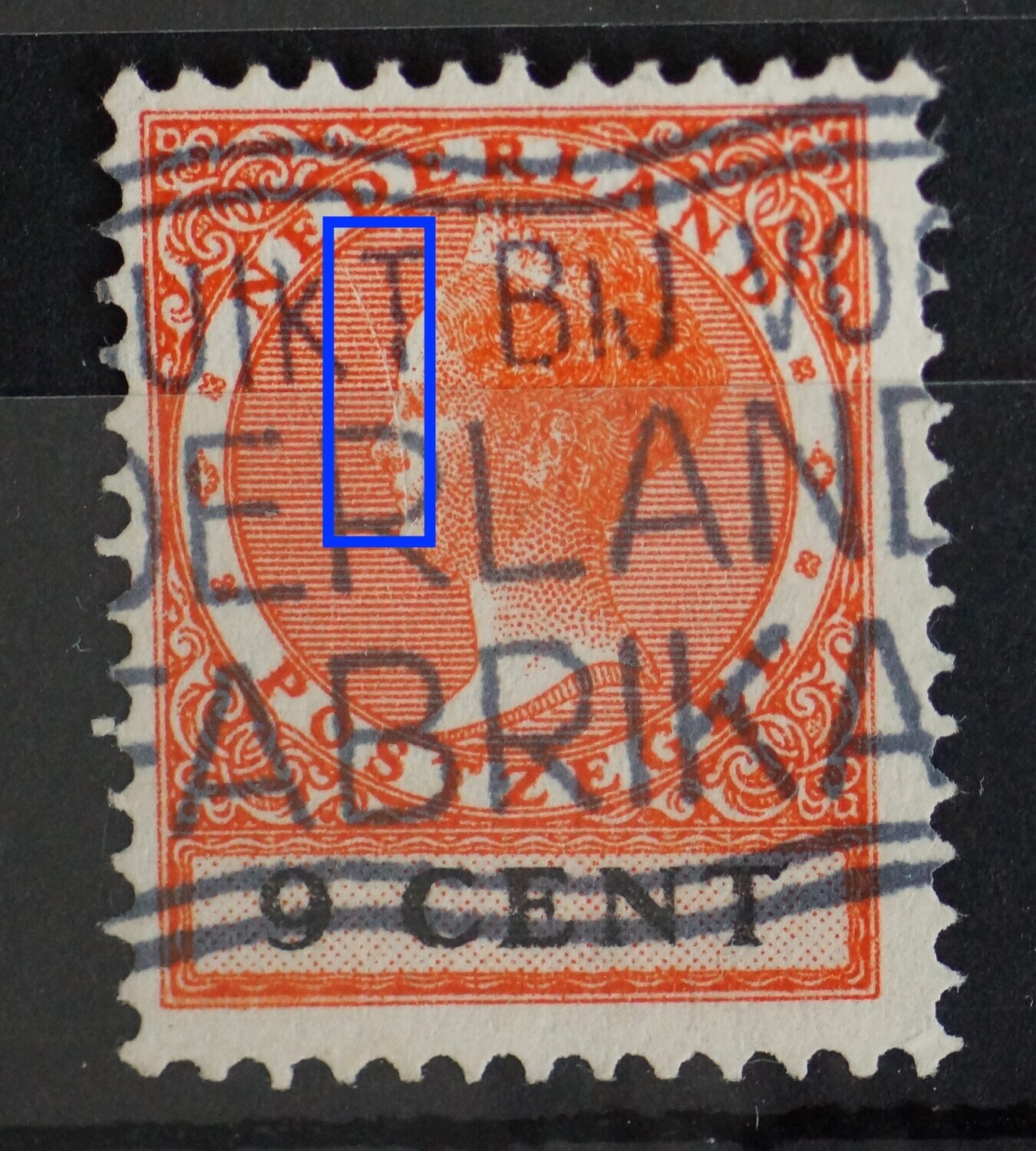 NVPH 152 - verticale kras voor het gezicht