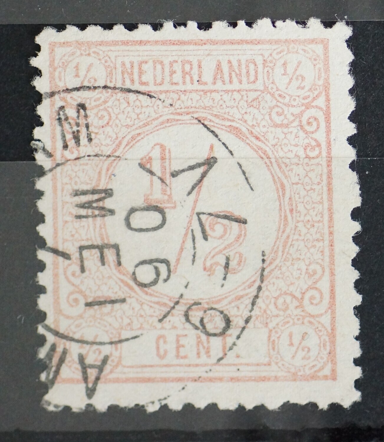 Amsterdam op NVPH 30 - stempelfout kopstaande maand