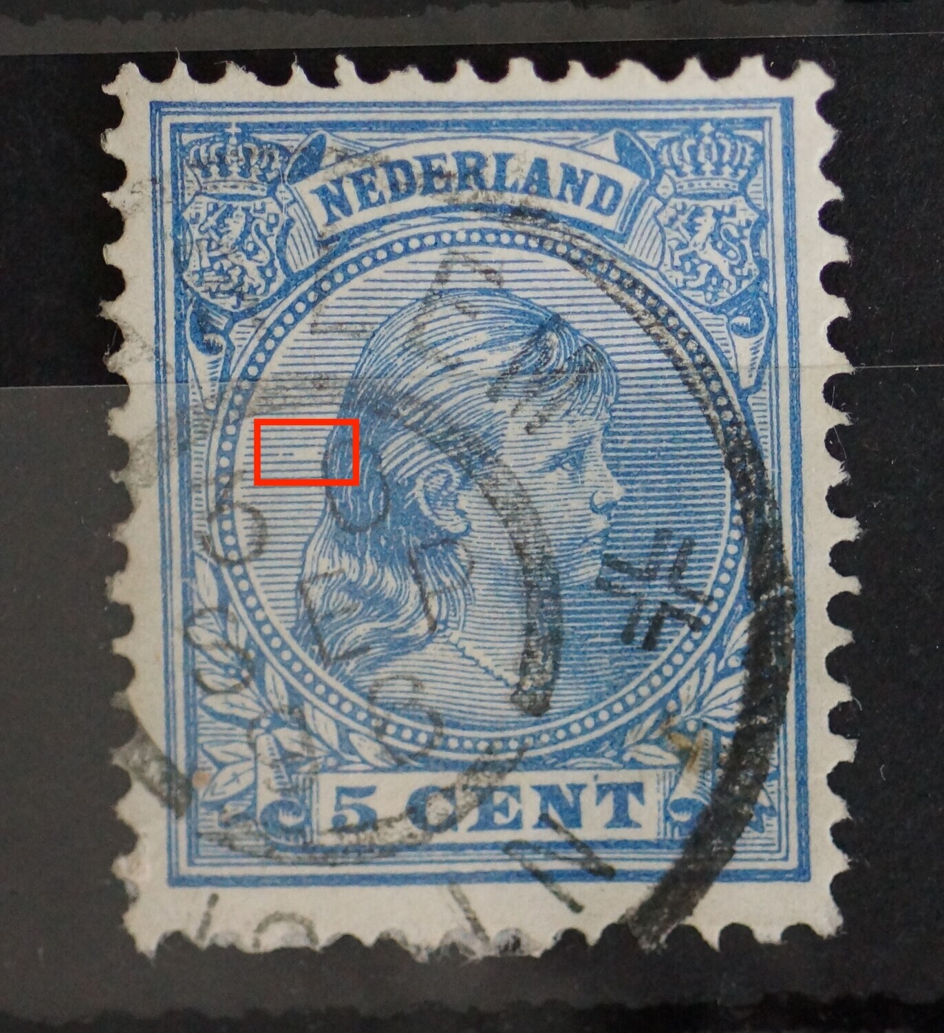 NVPH 35 - breuk in arcering achter het hoofd NVPH 35 - breuk in arcering achter het hoofd