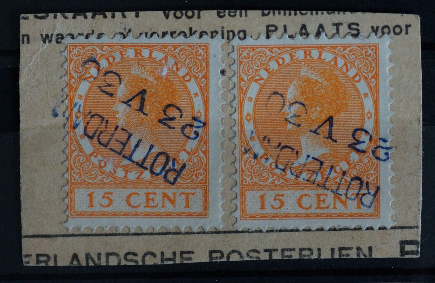 Rotterdam + datum op NVPH 187 (2x)
