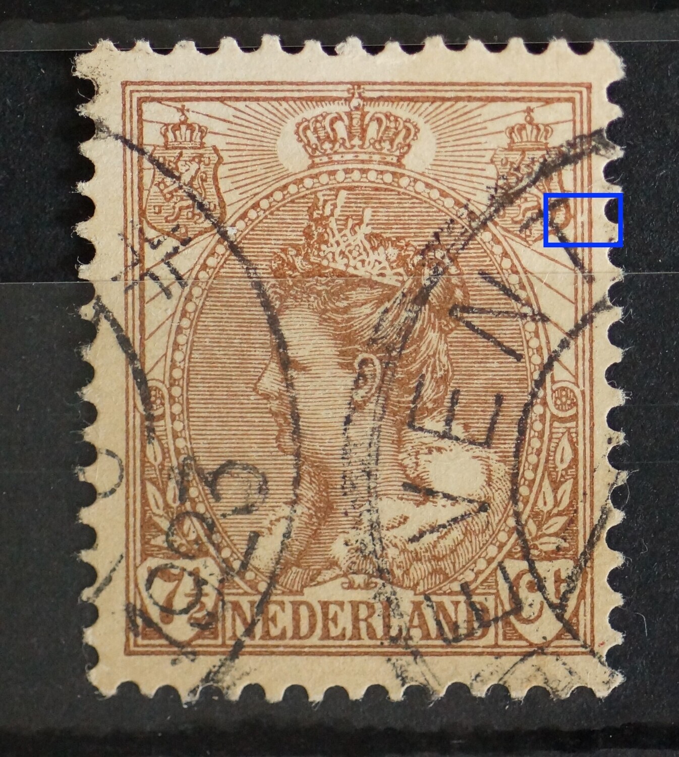 NVPH 61 - o.a. breuk in kaderlijn rechts