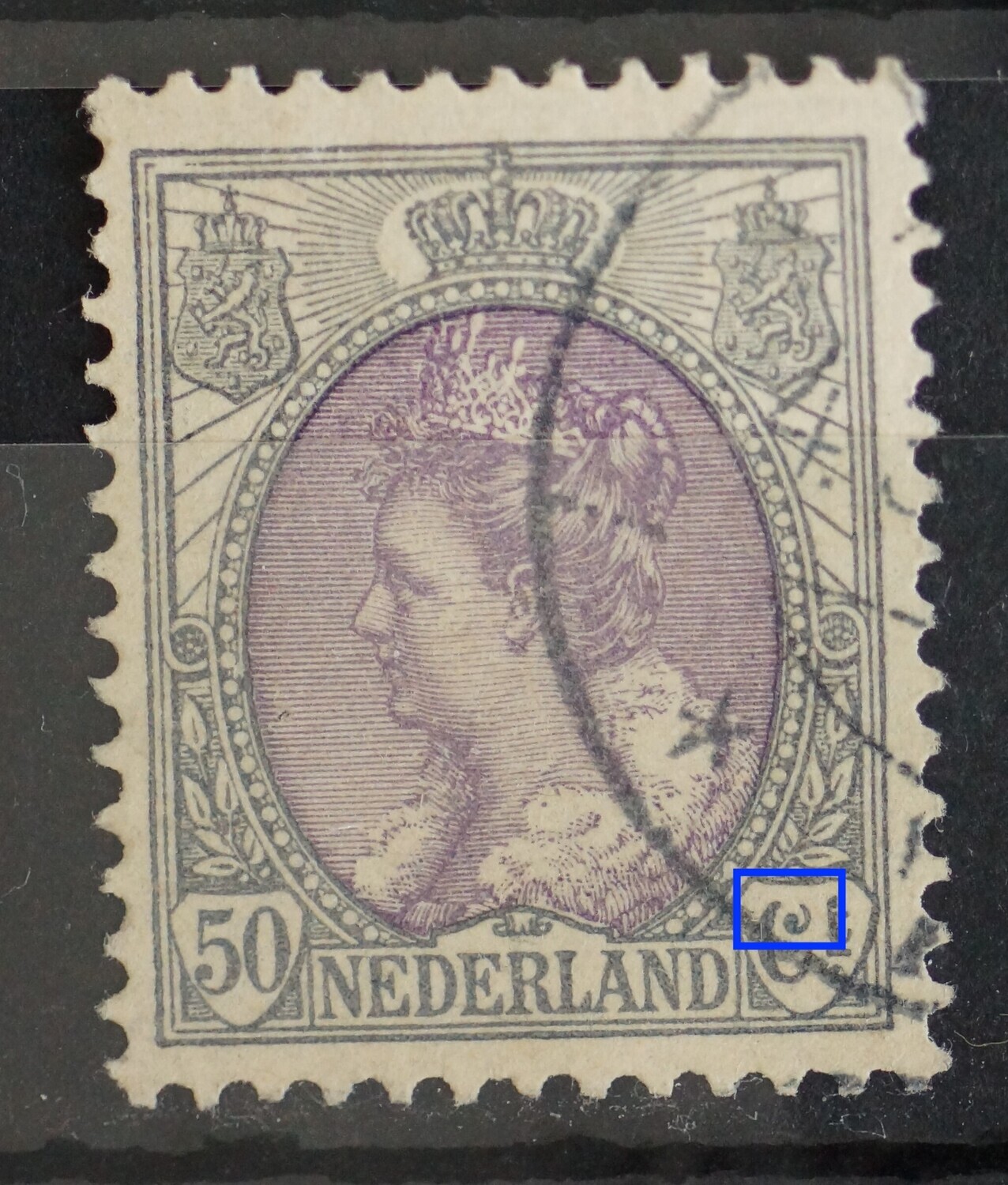NVPH 75 - beschadigde bovenzijde C van Ct.