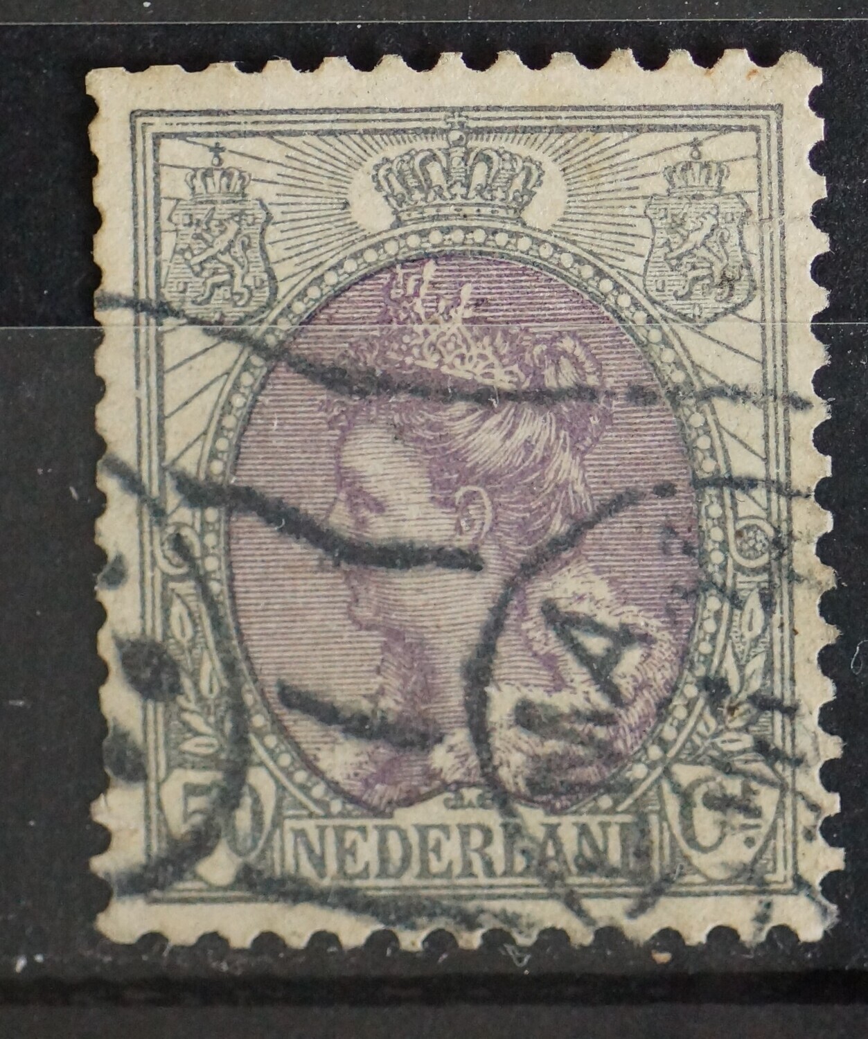 Alkmaar '15 (vervormde afdruk) op NVPH 75