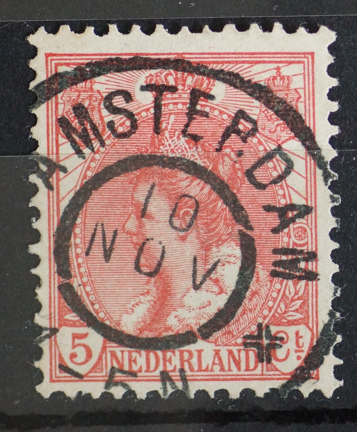 Amsterdam op NVPH 60 - stempelfout jaartal