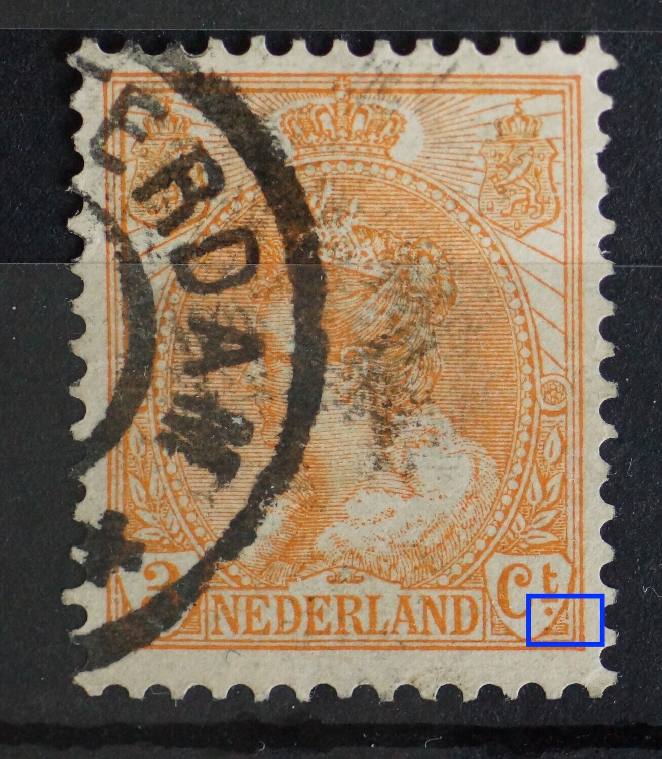 NVPH 56 - breuk in vlak rechtsonder Ct. NVPH 56 - breuk in vlak rechtsonder Ct.