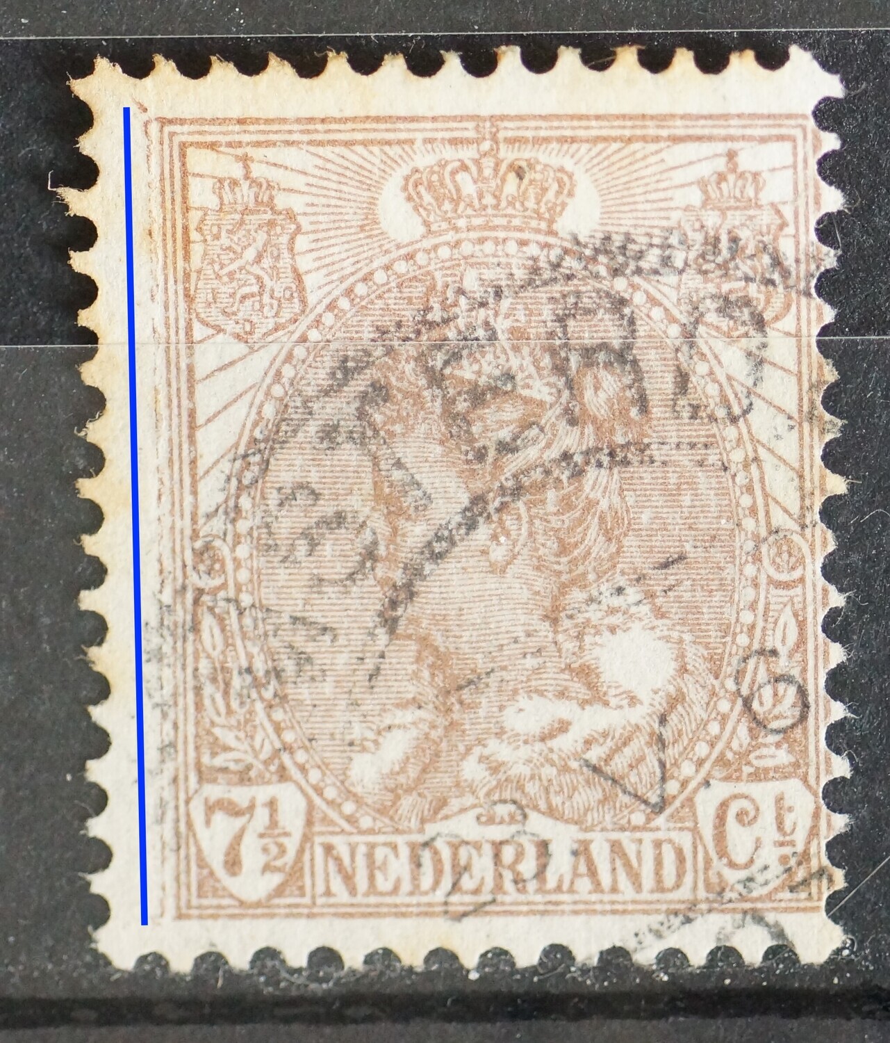 NVPH 61 - volledige extra "kaderlijn" links
