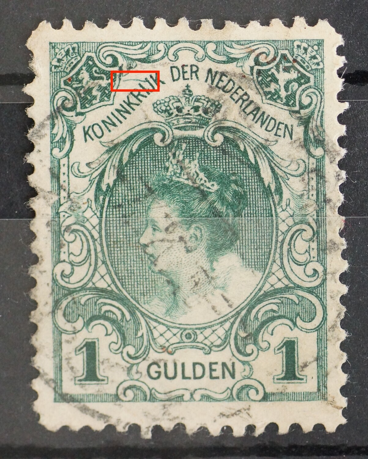 NVPH 77 - horizontale groene kras links van de IJ