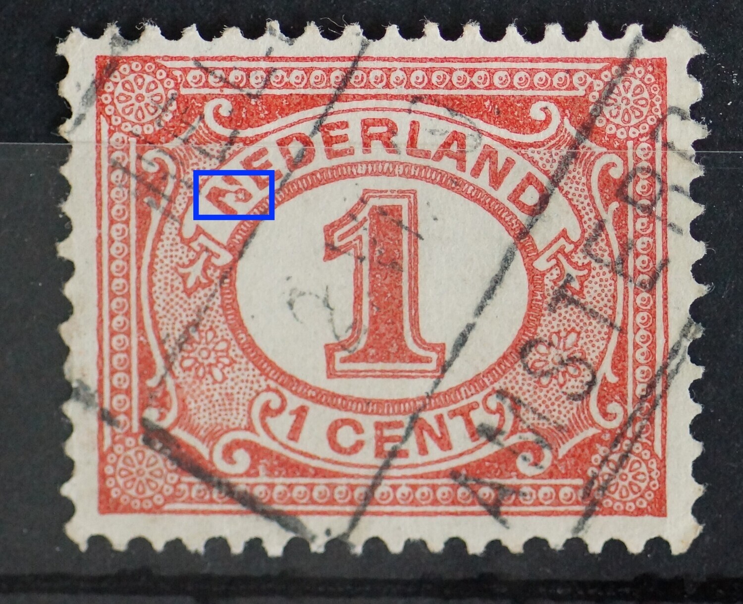 NVPH 51 - gebroken / misvormde 1e N van NEDERLAND
