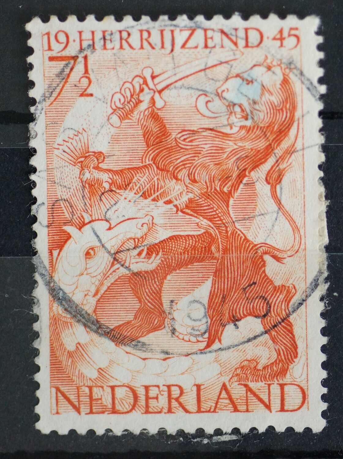 Sas van Gent op NVPH 443 - open 4 van 1945 Sas van Gent op NVPH 443 - open 4 van 1945