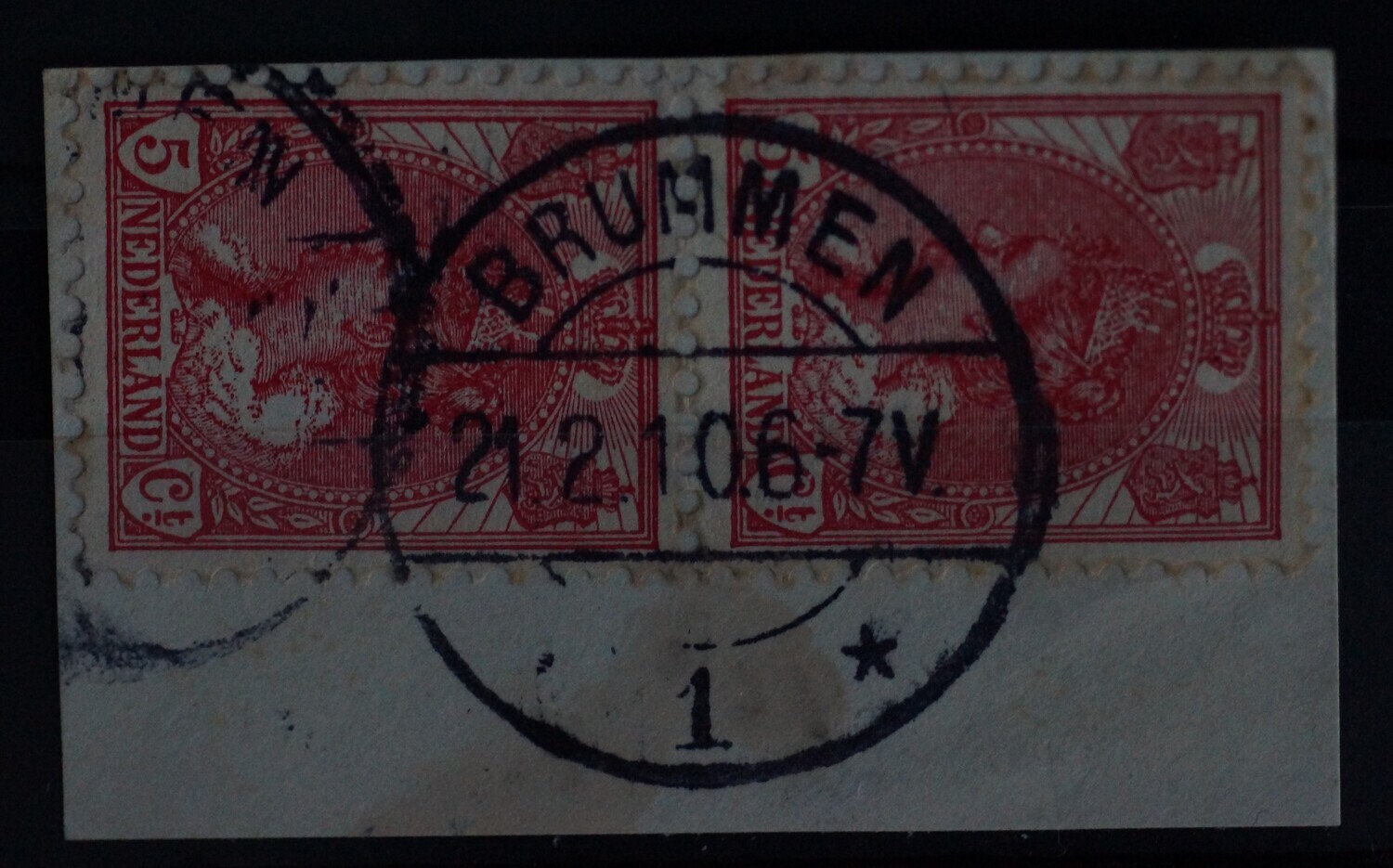 Brummen 1 op NVPH 60 (paar)