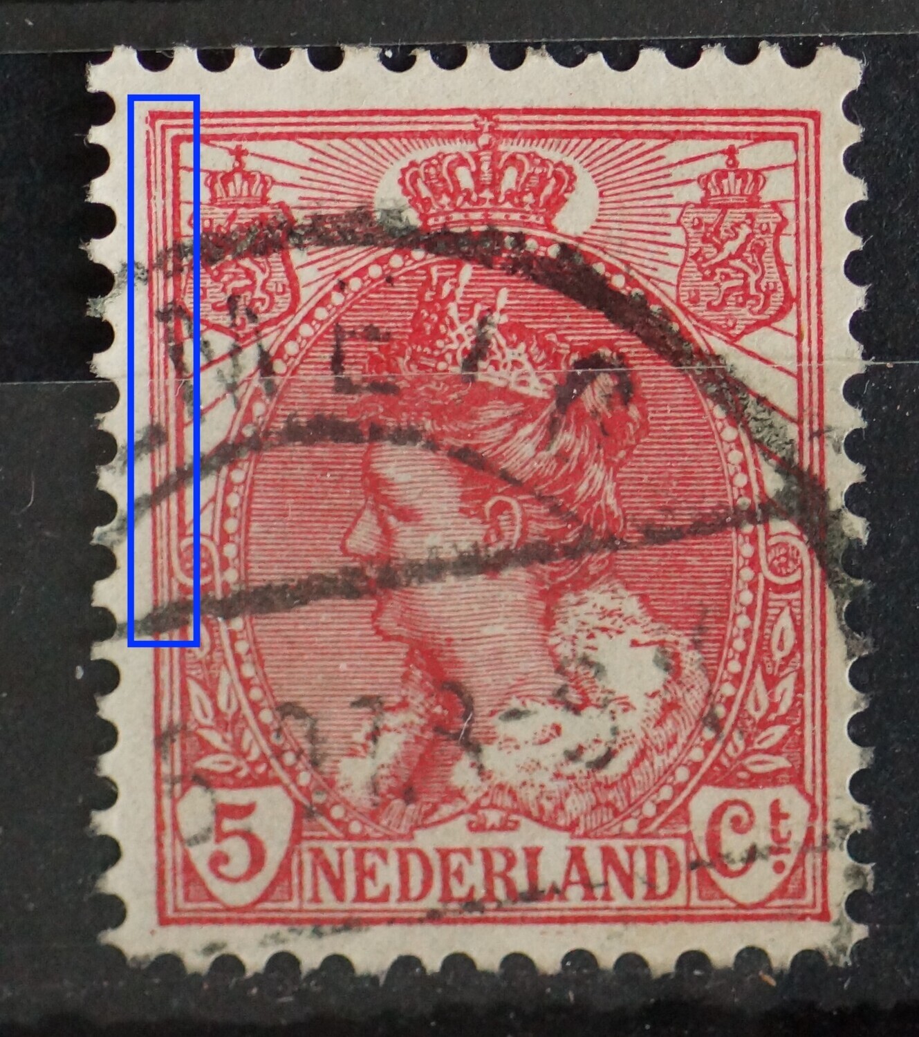 NVPH 60 -  gespleten kaderlijn links
