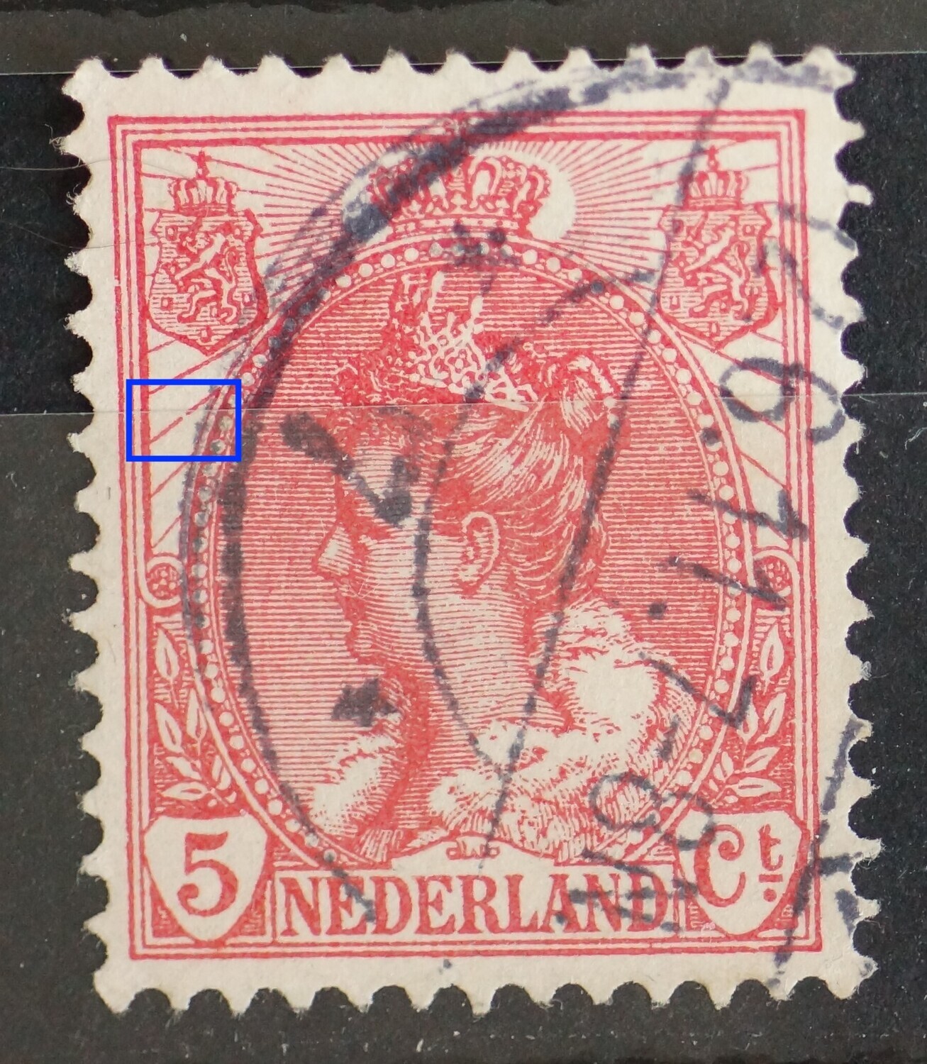 NVPH 60 - breuk in straal links van kroon NVPH 60 - breuk in straal links van kroon