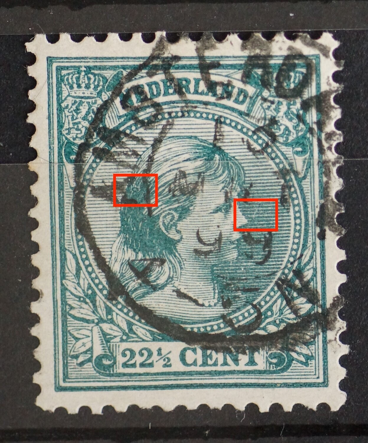 NVPH 41 - o.a. groene vlek in het haar NVPH 41 - o.a. groene vlek in het haar