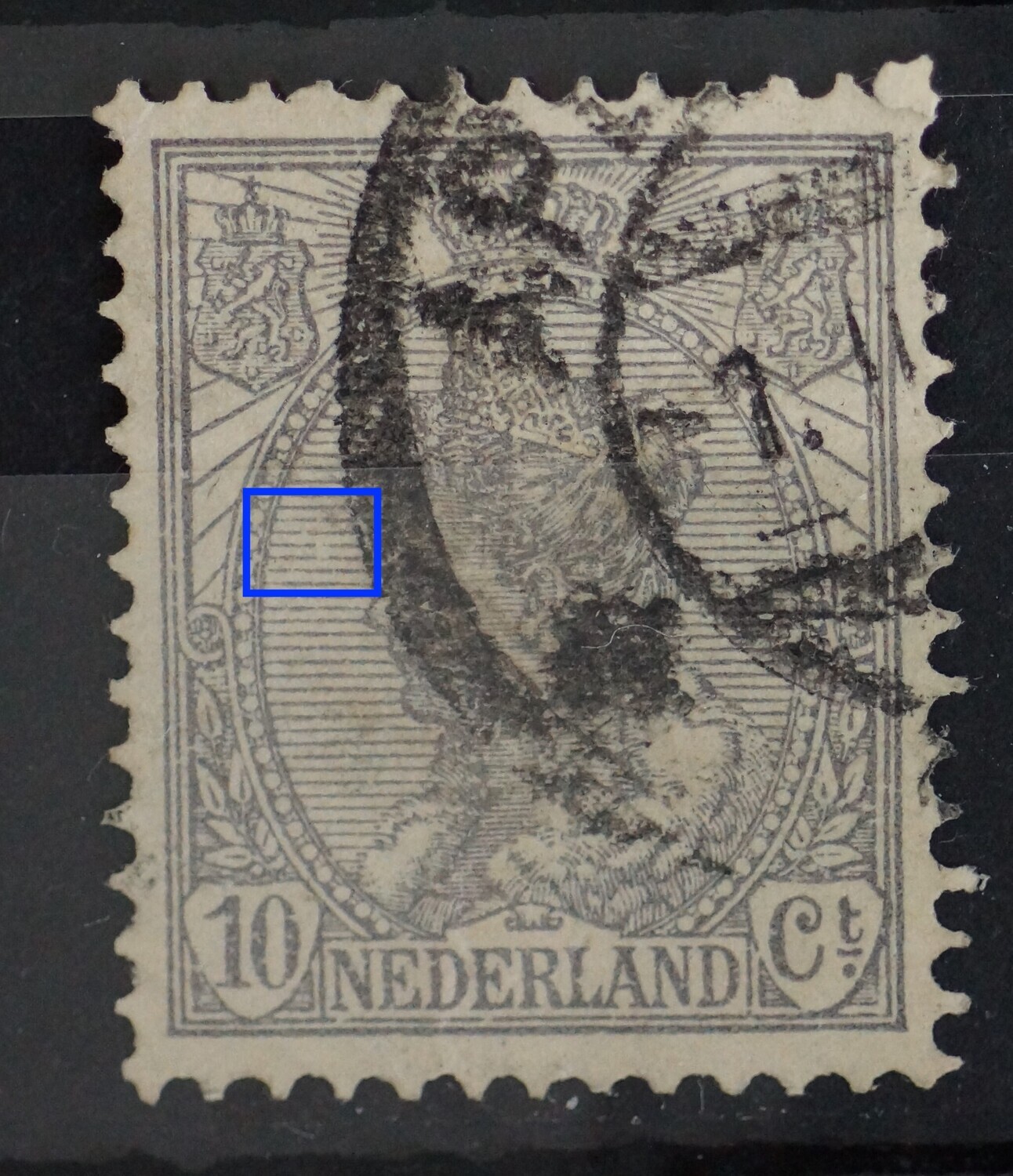 NVPH 81 - breuk in arcering links