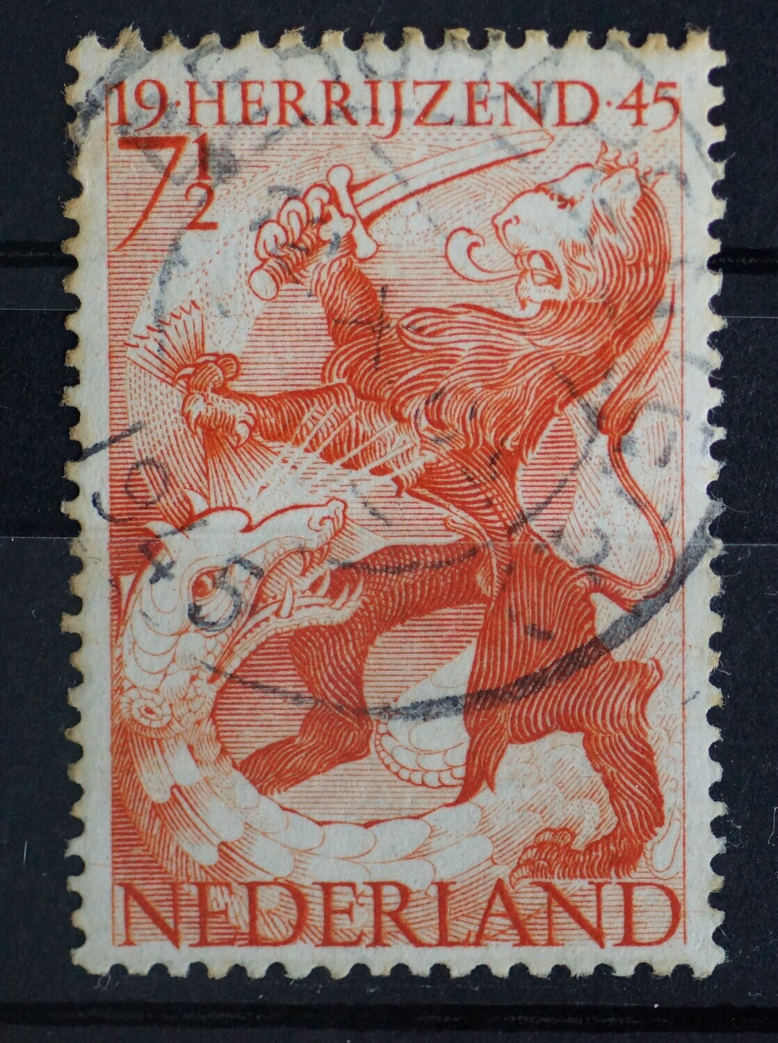 Bergharen (Gld.)  op NVPH 443 - open 4 van 1945