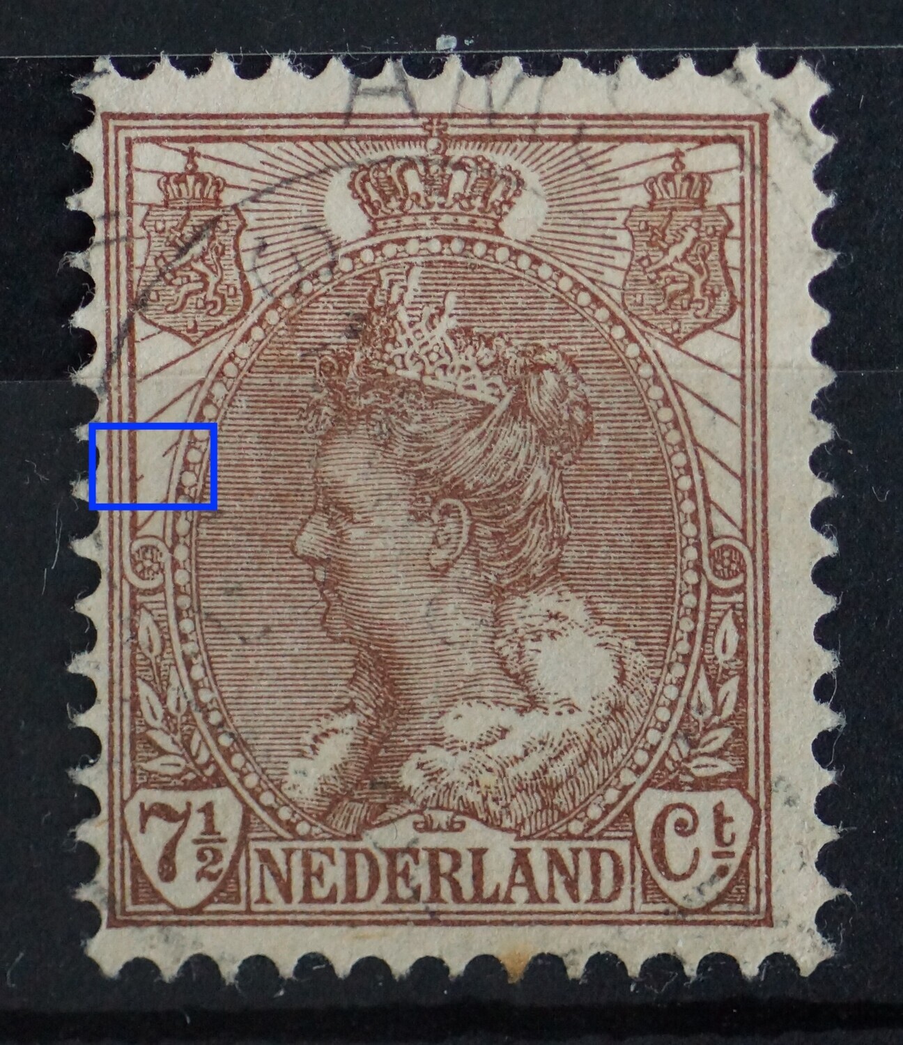NVPH 61 - breuk in straal links