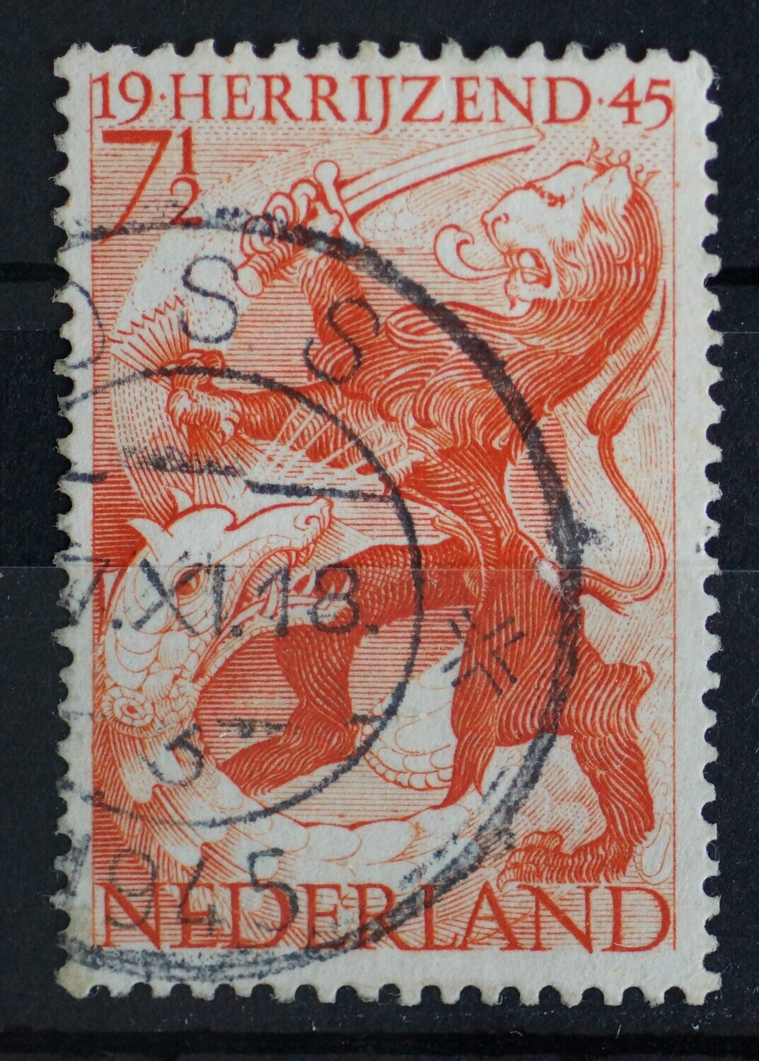 Oss 3 op NVPH 443 - open 4 van 1945 Oss 3 op NVPH 443 - open 4 van 1945