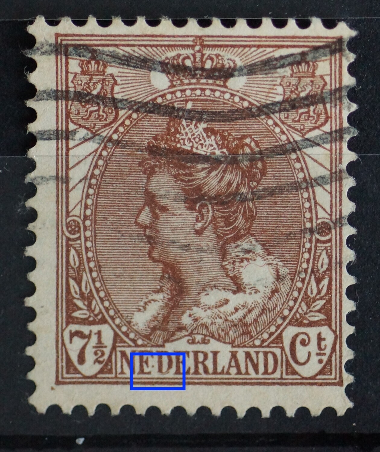 NVPH 61 - beschadigde ED van NEDERLAND