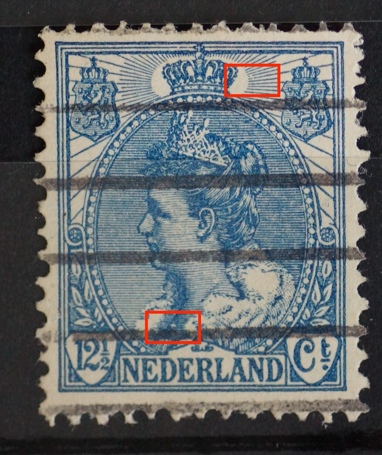 NVPH 63 - o.a. witte vlek op borst