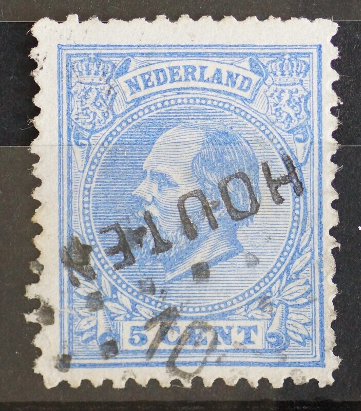 107 (Utrecht) + kantoornaamstempel Houten op NVPH 19