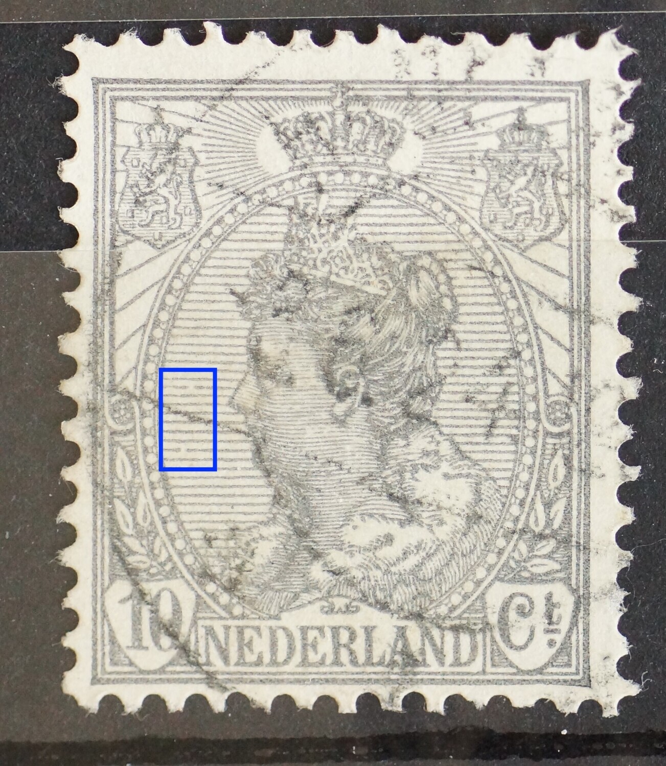 NVPH 81 - breuken in arcering links
