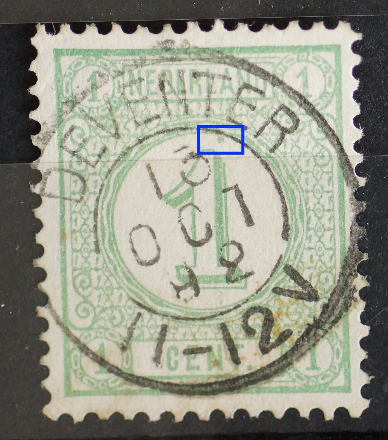 NVPH 31 - groene vlek boven de 1