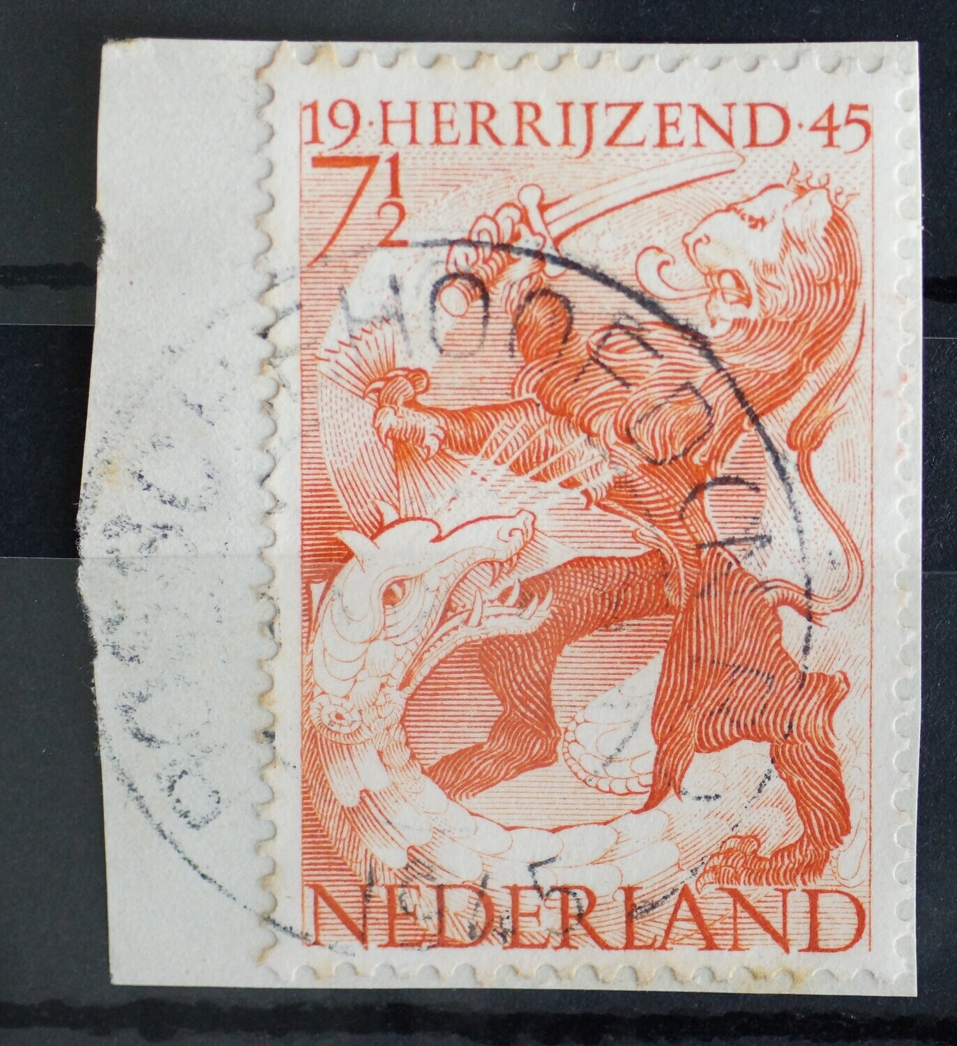 Bosschenhoofd (N.B.) op NVPH 443 - open 4 van 1945 Bosschenhoofd (N.B.) op NVPH 443 - open 4 van 1945