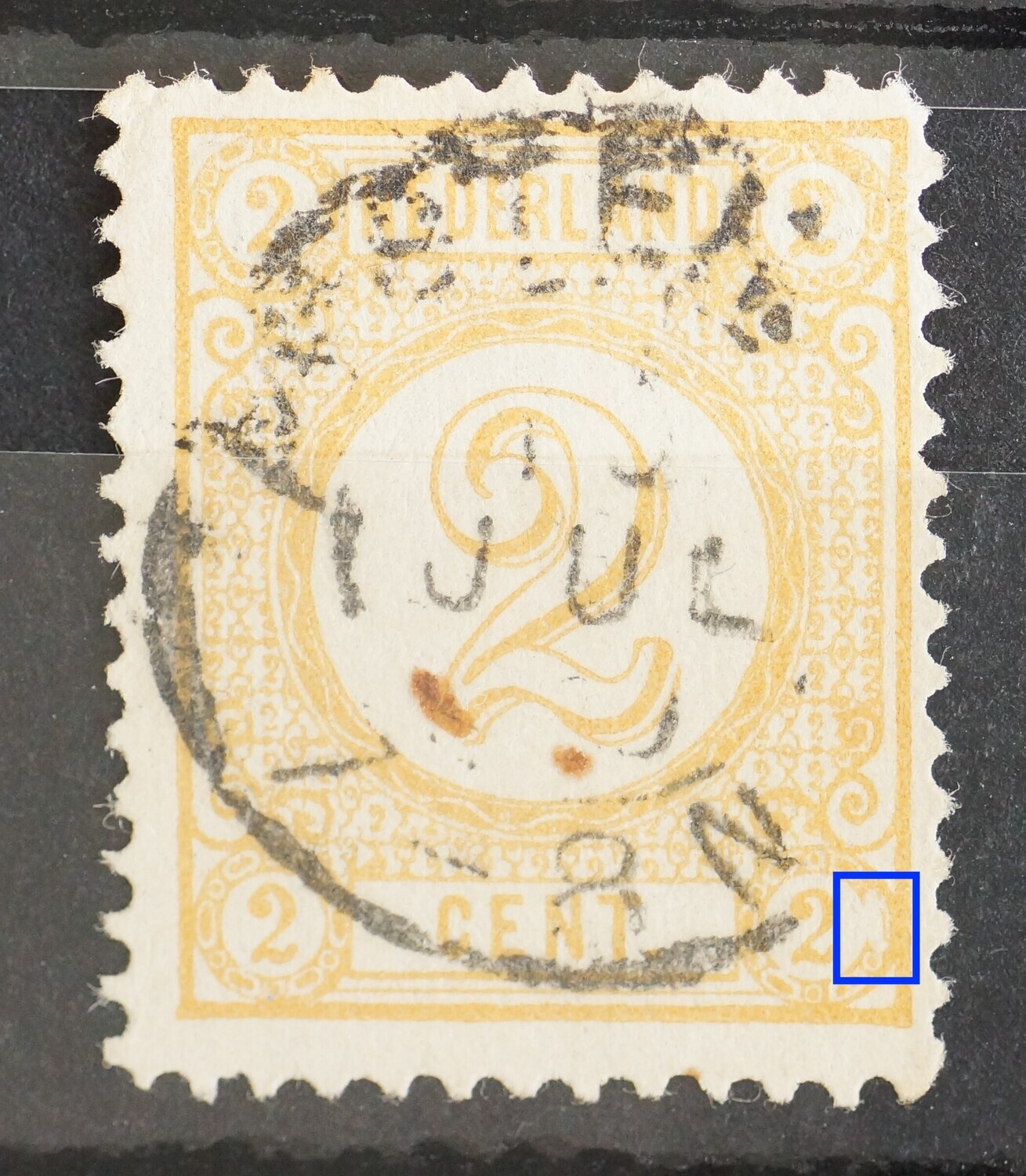 NVPH 32 - witte vlek rechtsonder