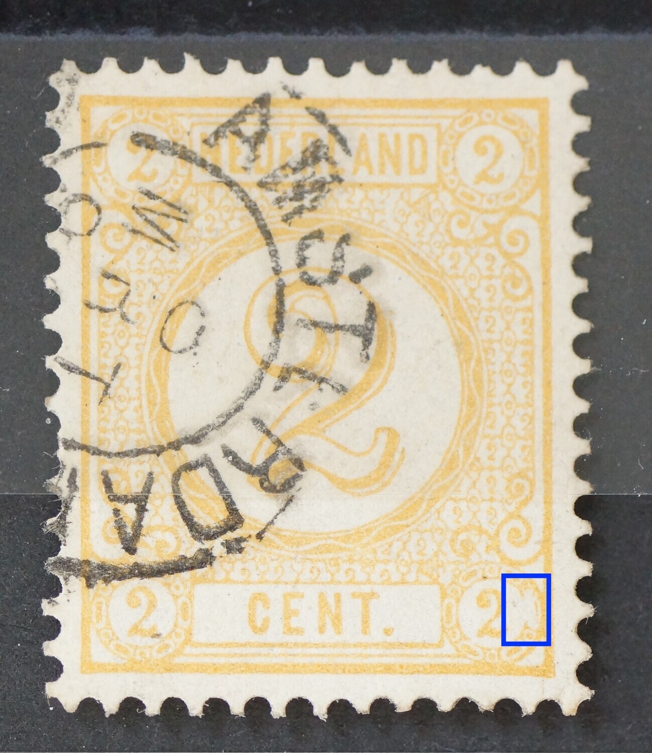 NVPH 32 - witte vlek rechtsonder