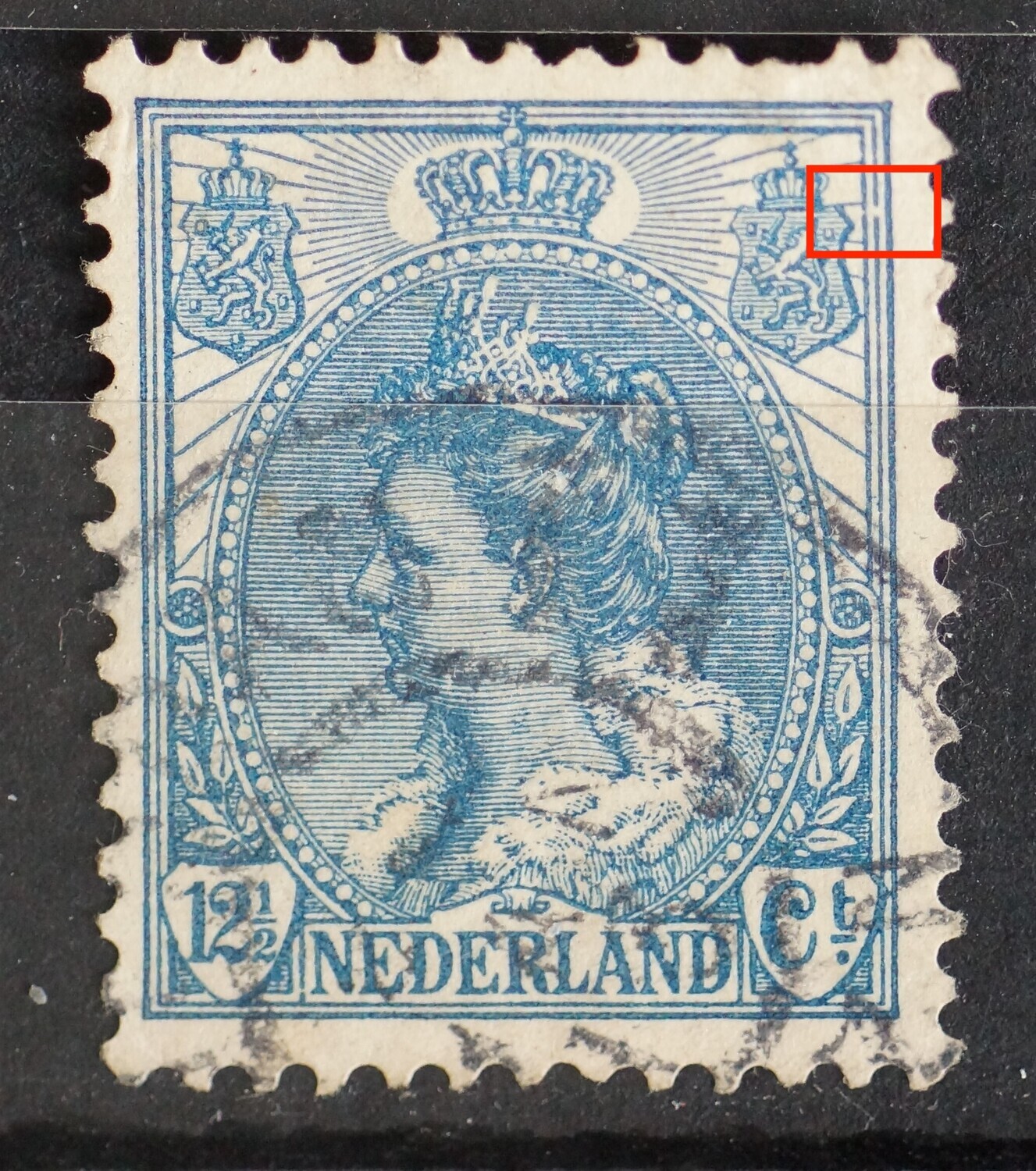 NVPH 61 - breuk in kaderlijn rechts NVPH 61 - breuk in kaderlijn rechts