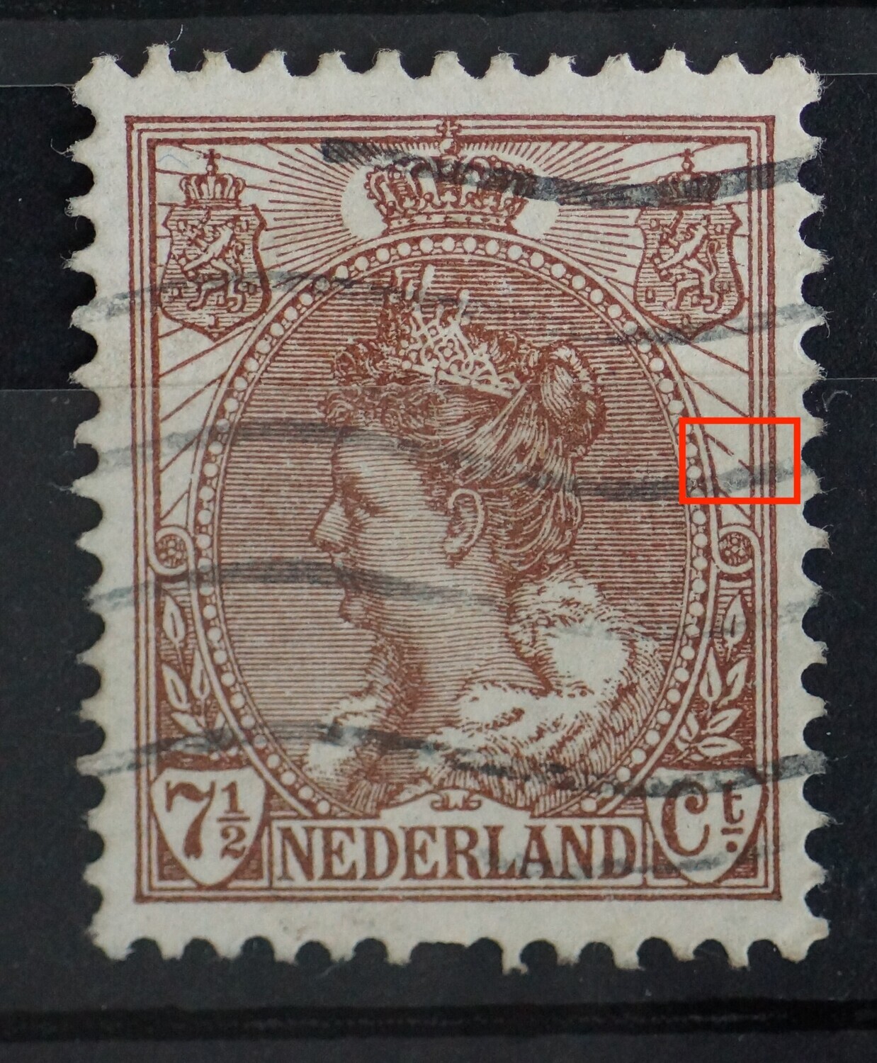 NVPH 61 - breuk in straal rechts NVPH 61 - breuk in straal rechts