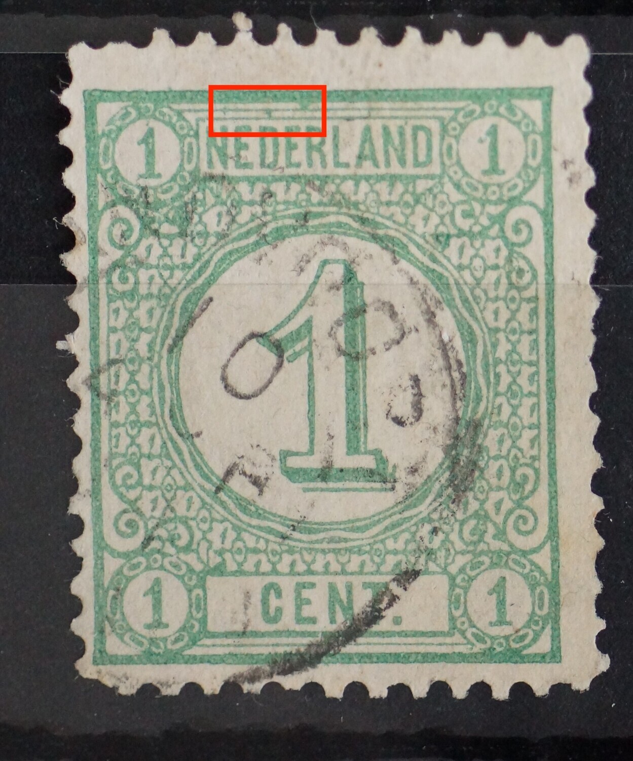 NVPH 31 - groene punten boven NEDER