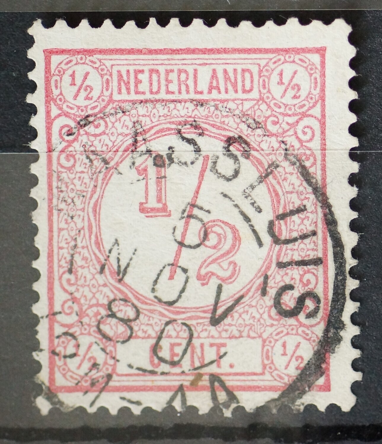 Tweeletterstempel Maassluis op NVPH 30