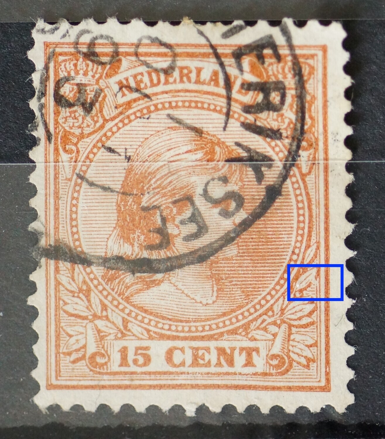 NVPH 39 - beschadiging blad rechts